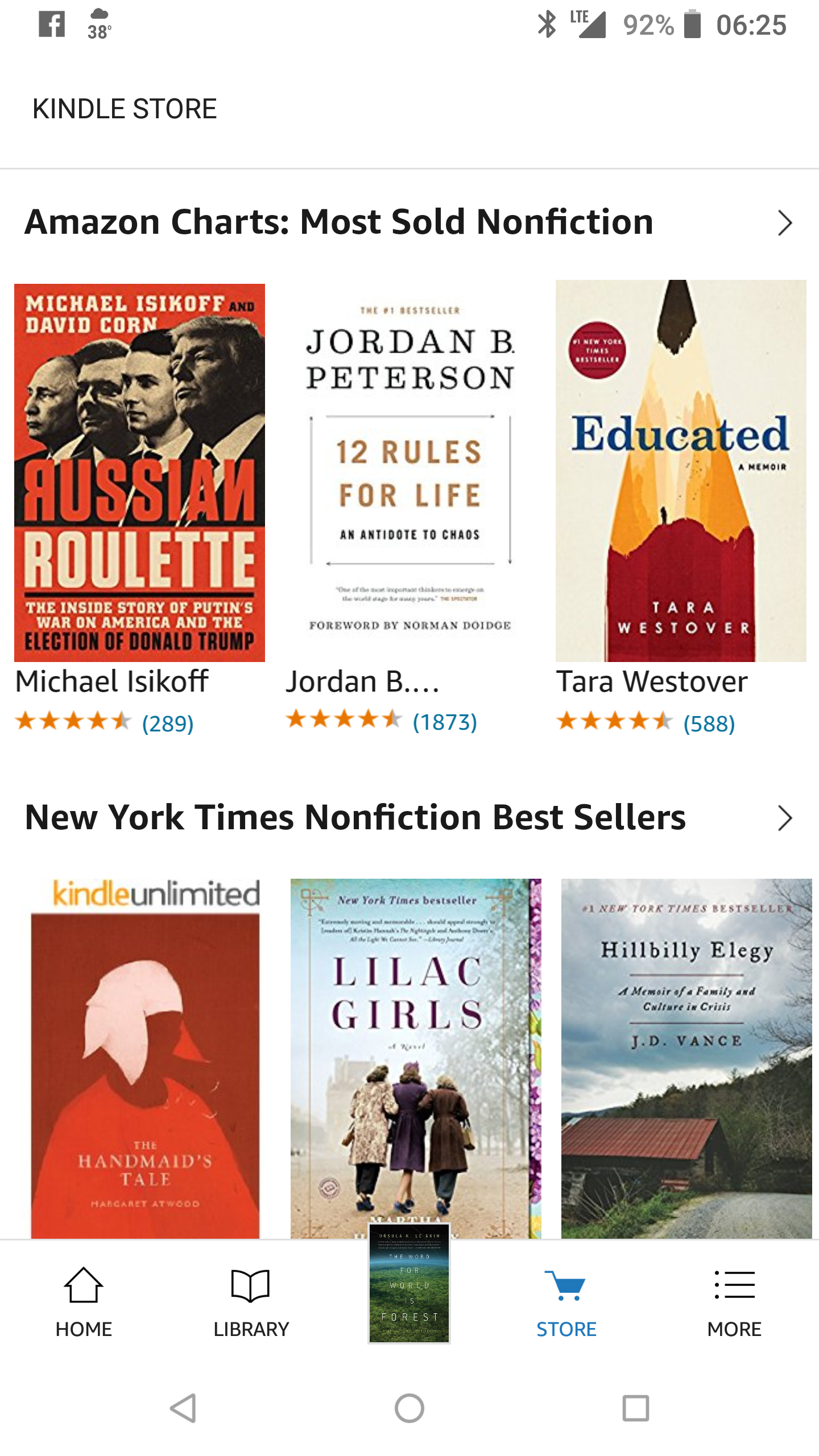 Amazon Nonfiction Charts