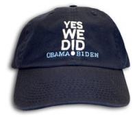 Obama Yes We Did Embroidered Navy Hat