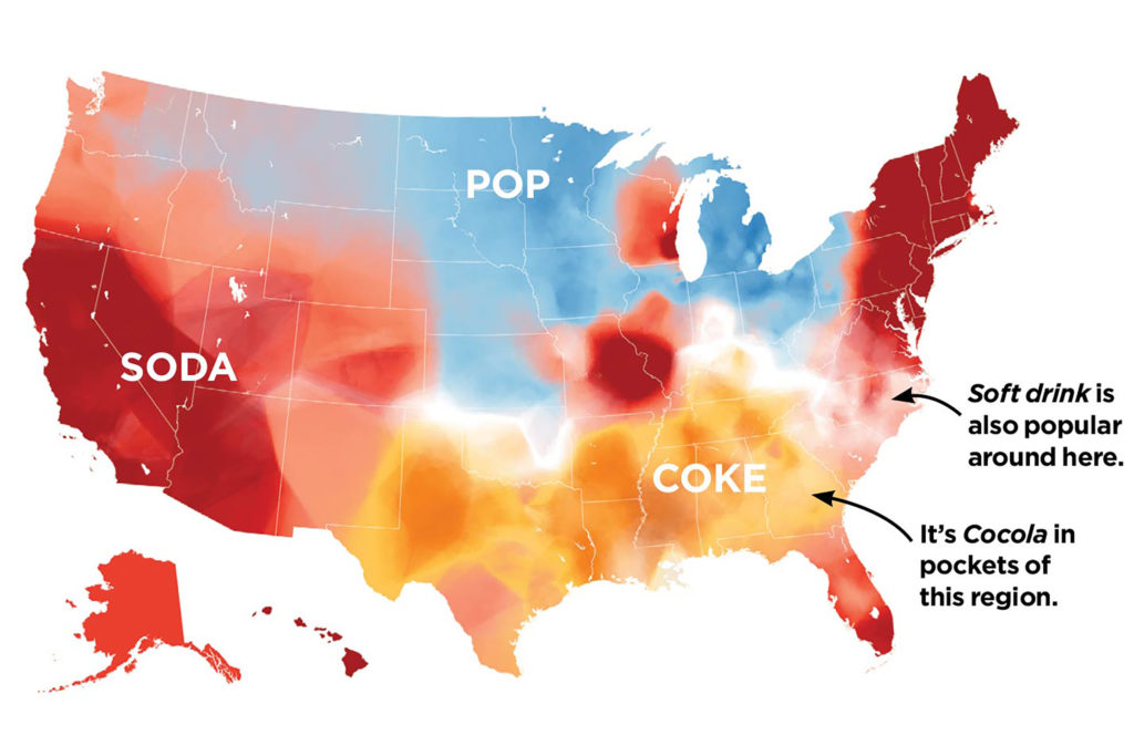 New York Times Dialect Map Language Log » Dialect Maps Get Surreal