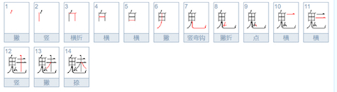 chinese strokes order